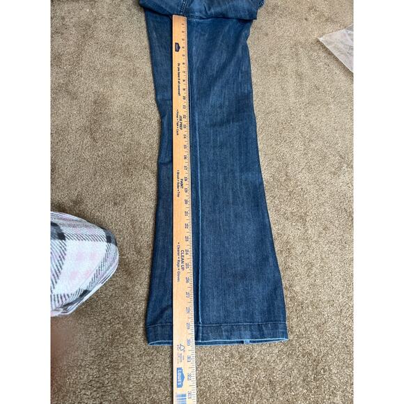 LOLE size 10 jeans, blue organic cotton flare leg low-rise boho hippie - Picture 10 of 12